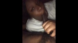 Thot giving blowjob while parents in other room. CAUGHT!!!!!!