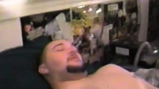 Chubby dude with a beard gets fingered and fucked by his buddy