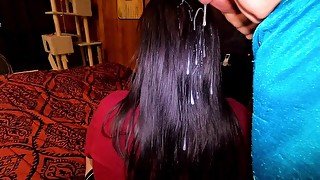 Step Sis Gets Huge Cum Load In Her Hair