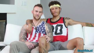 Latin gay interracial and cumshot