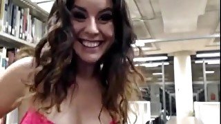 Library Fun with Naughty Girl - Webcam Video