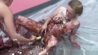 Lesbians Share Messy Banana