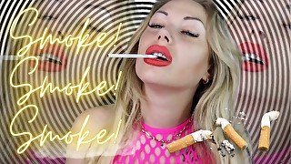 Mesmerizing ASMR encouragement to stroke and smoke with orgasm denial! Film 2