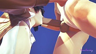 Attack on titans Yaoi Femboy - Eren blowjob