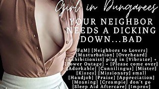 ASMR  Slutty Neighbor needs a good dicking  Audio Porn  Masturbation  Pussy Licking