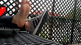 Another public foot play on the patio