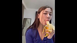 Look at me fucking her throat! very deep blowjob