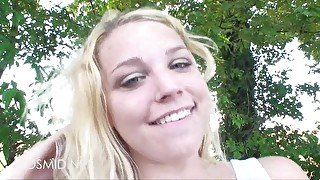 Young blonde Jeannine Hansen - Wet & Wild In The Corn - Big natural tits