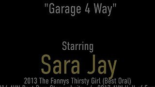 Foursome Fantasy! 2 Mechanics Drill Sara Jay And Dava Fox's Cock Garages!