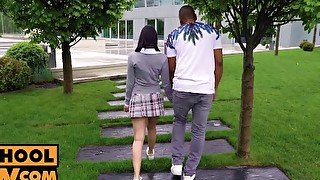 itsPOV - Interracial threeway with petite schoolgirl Sarah Cute