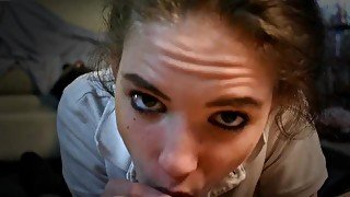 HD first POV blowjob Lana Adams TEEN sucks off dirty old man Mr.Jon