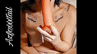 Dildo suck and spit 1