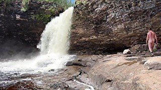 Exploring Wolf River Falls Naked