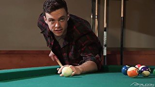 Game of pool with gay dudes ends with both of them scoring