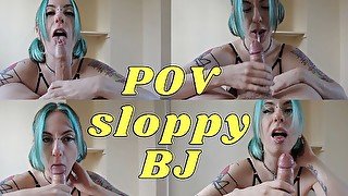 Sloppy blowjob POV