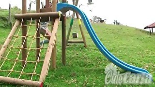 Cute Carla In Hot Tease Naked In Playground Outdoor 6 Min