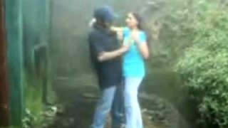 British Indian couple fuck in rain storm at hill station