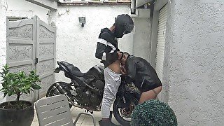 French twink fucked by straight motorbiker