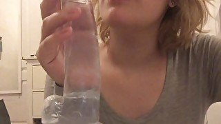 (ASMR SOUNDS) COLLEGE GIRL RIDES DILDO CLOSEUP - DoMonicka