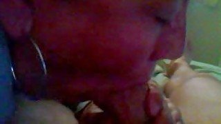 Bbw sucking dick and swallowing cum pov