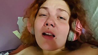 Chubby Ginger Gamer Girl Masturbates