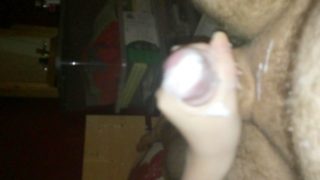 she rubs her cream all over my cock until i cum over the camera