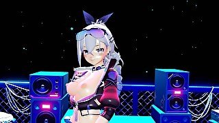 【4K / MMD R18】Silver Wolf Sting