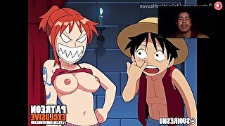 Nami tries to take Luffy's treasure and ends up getting fucked and filled with cum uncensored remake