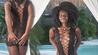 Beautiful African Model Sexy Lingerie Try On!