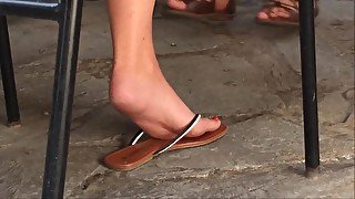 Candid Dangling In Attractive Flip Flop