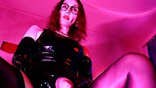 Femdom Solo Mistress Eva Latex Goddess in Vinyl Heels