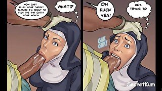 Black Devotion part 2 - Nun's First Time sucking a BBC - Pray to god for forgiveness