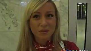 Fucking Hot Blond German Stewardess Public Hot Cumshot