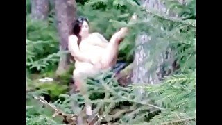 Wife caught masturbating in the woods