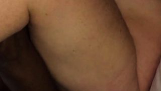 black guy stretching my girl pussy bare back