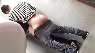 Horny couple caught