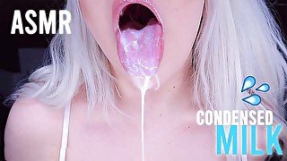 CONDENSED MILK *messy taste test* FULL VIDEO ON Onlyfans