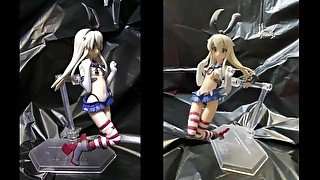 【 フィギュアぶっかけ フィギュア射精 】 艦これ 島風(中破)にぶっかけ 精液多め