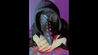 Femboy Plague Doctor gives Blowjob for Halloween