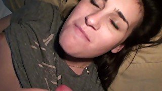 Young Teeny Sucking my Dick Dry