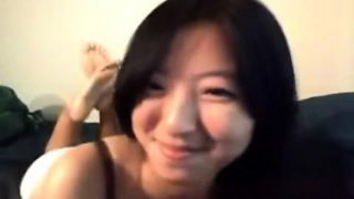 Chesty tempting asian slut fingers and toys her pussy