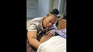 SUCK HIM WHILE HER WIFE DOWNSTAIRS