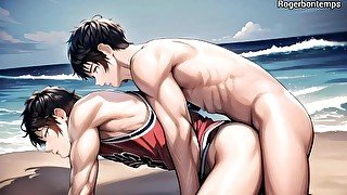 Gay basketball players Beach sex Animation Cartoon porn Hentai