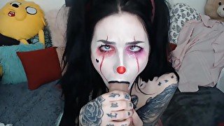 Ahegao Eye Crossing Clown Messy Drool Face Fuck