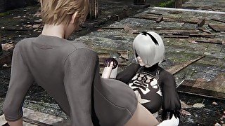 2B Android rides cock well