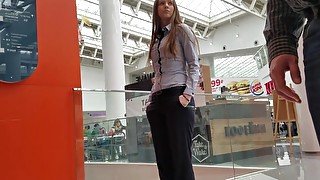 Pretty office girl with hot ass