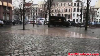 Amsterdam prostitute gets cumshowered