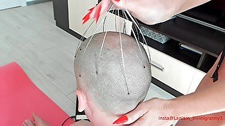 ASMR the stepmother does a head massage with long nails BDSM