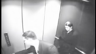 Couple gets kinky in the elevator