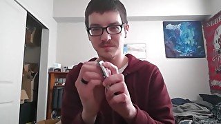 Cute Nerd Opens a Pack of Magic the Gathering Cards